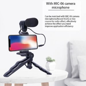 ميكروفون مع اضاءة وستاند للتصوير بالهاتف