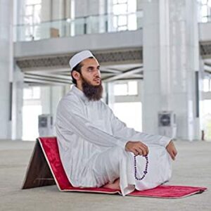 سجادة صلاة مع مسند قابل للفرد والطي